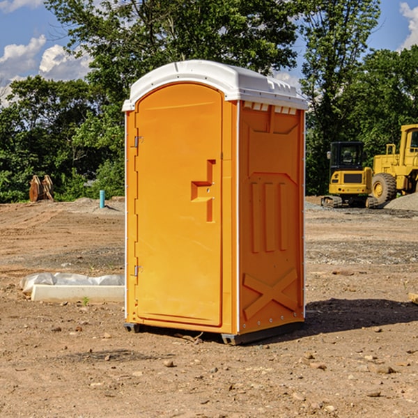 can i customize the exterior of the porta potties with my event logo or branding in Earling IA